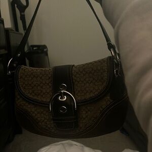 Brown and Black Shoulder Bag